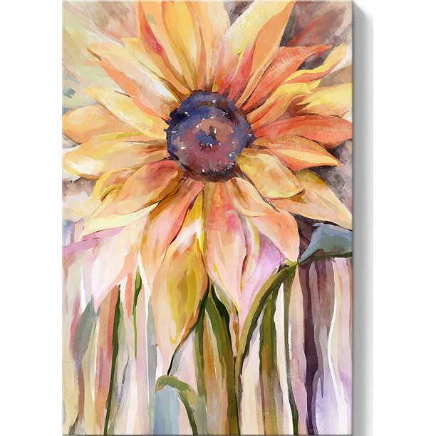 Afuly Sunflower Wall Art Yellow Flower Painting Artwork Prints Pictures