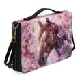 thumbnail image 2 of Kuiaobaty Horse Cherry Blossom Print Bible Cover with Handle and Shoulder Strap, PU Leather Carrying Case Tote Bag Waterproof Church Bag Book Accessories Christian Gift for Women Men, 2XL, 2 of 7