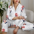 thumbnail image 6 of Pofeuu Sea Horse And Corals1 Print Womens Pajamas Set Long Sleeve Sleepwear Button Down Nightwear Soft Pj Lounge Sets Button Down Pajamas Women-Medium, 6 of 7