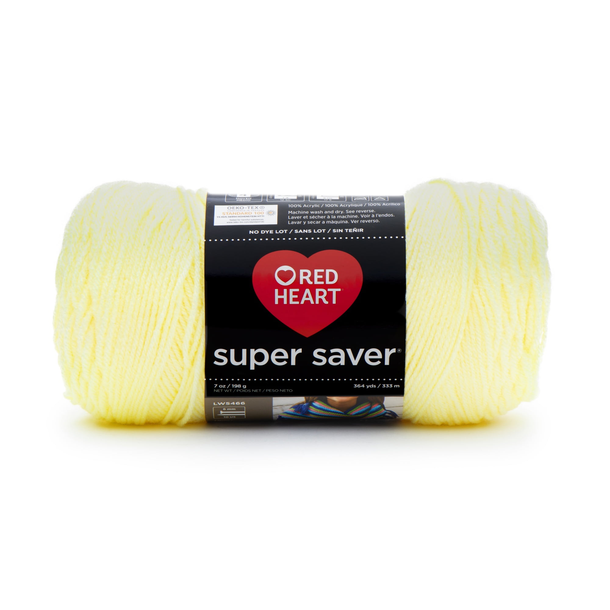 (3 pack) Red Heart® Super Saver® 4 Medium Acrylic Yarn, Pale Yellow 7oz/198g, 364 Yards