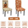 thumbnail image 6 of Thanksgiving Chair Covers Set of 4 Turkey Stretch Parsons Chair Slipcovers for Happy Thanksgiving Dining Room Decor Chair Seat Protectors (Fall Turkey,4PCS), 6 of 7