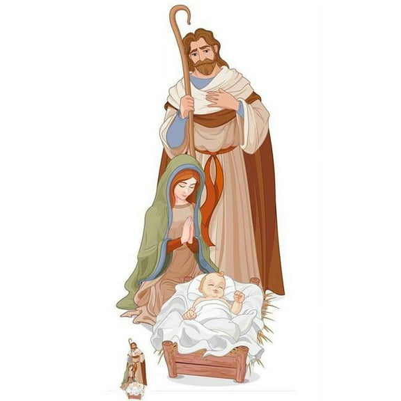 SC1107 Nativity Scene Cardboard Cutout Standup