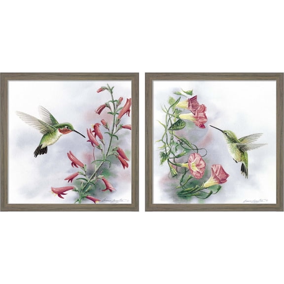 Great Art Now Harmony in Motion by Bruce Langton, 2 Piece Framed Art Set Each 13"W x 13"H