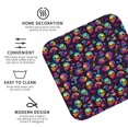 thumbnail image 4 of Pofeuu Skull mushroom rainbow color Print Leather Coasters Set of 6, Round Cups Mugs Mat Pad for Home Kitchen Heat Resistant Drink Coasters,Square, 4 of 7