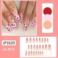 thumbnail image 1 of CNKOO 24 Pcs Faux Ongles Imprimé Léopard Rose Ongles Longs de Ballet Portables pour Femmes Colle Gelée, 1 of 8