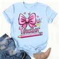 thumbnail image 1 of Xuyuer Women Graphic Print Round Neck Short Sleeve T-Shirt, Summer T-Shirt For School Season, 1 of 5