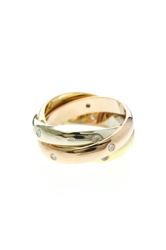 Pre-Owned Cartier Trinity Ring With 15 Diamonds Yellow Gold (18K),Pink Gold (18K),White Gold...