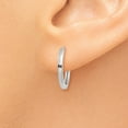 thumbnail image 3 of Real 14kt White Gold Round Hinged Earrings; for Adults and Teens; for Women and Men, 3 of 4