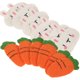 thumbnail image 5 of KAKOWELY 12 mini pinzas para el pelo con forma de zanahoria, conejo y cartón, de peluche, decorativas, para mujer., 5 of 5