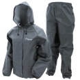 thumbnail image 2 of (2 pack) Frogg Toggs Ultra-Lite2 Rain Suit for Young Boys and Girls, Lightweight Waterproof Pants and Jacket, Carbon Black, Large/XLarge, 2 of 13