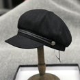 thumbnail image 2 of Gorro octogonal de lana de gran tamaño para invierno, gorro de boina ajustado para hombre, gorros estilo vendedor de periódicos de fieltro a la moda para niña 54cm, 2 of 5