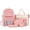 Pink, variant on Weebloom 5Pcs School Backpack For Kids Boys Girls Cute Stylish Campus 5 Piece Daypack For School Work And Travel Large Bookbag Elementary Middle School Black