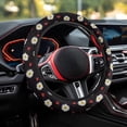 thumbnail image 3 of Uorisanigo Daisy Car Steering Wheel Cover for Auto Stylish Car Steering Wheel Protector with Elastic Edge Warm Steering Wheel Covers for Winter Auto Wheel Cover 15 Inches Gift for Holiday, 3 of 8