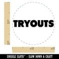 thumbnail image 2 of Tryouts Bold Text Sports Self-Inking Rubber Stamp Ink Stamper - Sky Blue Ink - Mini 1/2 Inch, 2 of 7