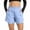 Blue, variant on High Waist Loose Fit Workout Shorts for with Zipper Secure Design Comfortable Athletic Running Yoga Exercise Casual Wear Fishnet Shorts Women Womens Shorts Womens Knit Shorts Women's Shorts