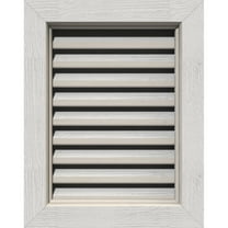 Ekena Millwork 22"W x 20"H Rectangle Gable Vent (27"W x 25"H Frame Size): Primed, Functional, Rough Sawn Western Red Cedar Gable Vent w/ Brick Mould Face Frame