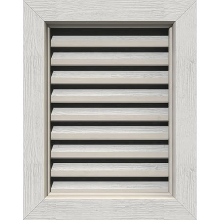 

32 W x 26 H Vertical Gable Vent (37 W x 31 H Frame Size): Primed Functional Rough Sawn Western Red Cedar Gable Vent w/ Brick Mould Face Frame