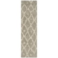 thumbnail image 6 of SAFAVIEH Arizona Quinn Geometric Shag Area Rug, Grey/Ivory, 3' x 5', 6 of 10