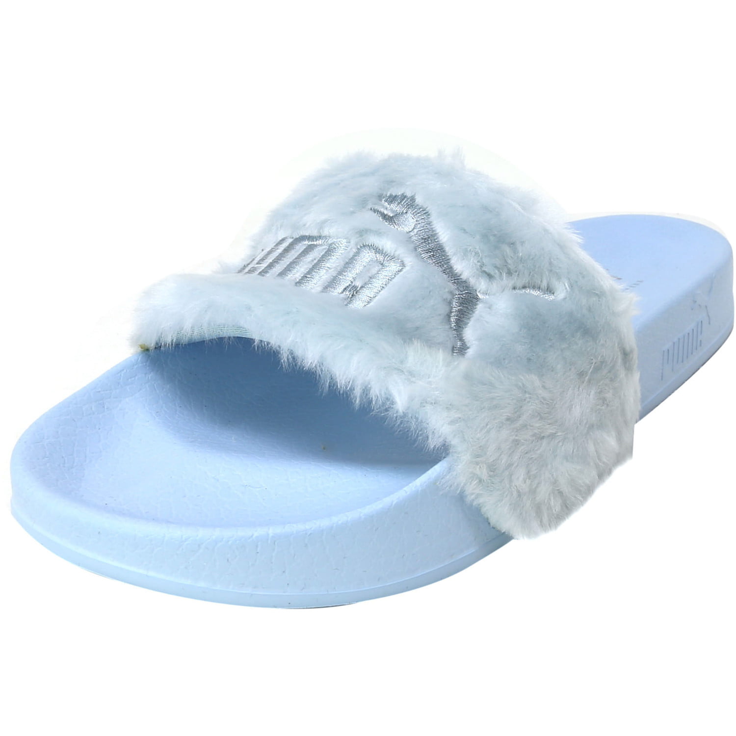 puma fur slide sandals