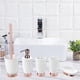 thumbnail image 5 of Juego de 5 piezas de accesorios de baño modernos estilo nórdico: soporte para cepillos de dientes y jabonera blanco, 5 of 9