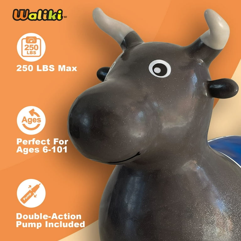 WALIKI Large Bounce Toy, Benny the Jumping Bull Hopper for Kids