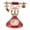 Silver, variant on BIMZUC Vintage Telephone Alarm Clock Unique Elegant Accurate Time Bedside Decoration for Home Cafe Office Tabletop Display Dual Unit 7.5 inches / 19 cm YF020-2