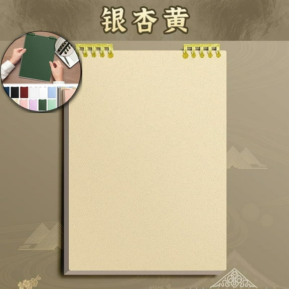 Dvruxg Spiral Notebook, A5 Size Thick Plastic Hardcover Ruled Paper 60 Sheets (120 Pages) Journal for Office Supplies(Yellow)