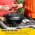 thumbnail image 6 of Cast Iron Combo Cooker - PFAS- 2-in-1 3.2 Quart Deep Pot and 10.25 Inch Skillet Set for Sourdough, Frying, Camping, 6 of 6