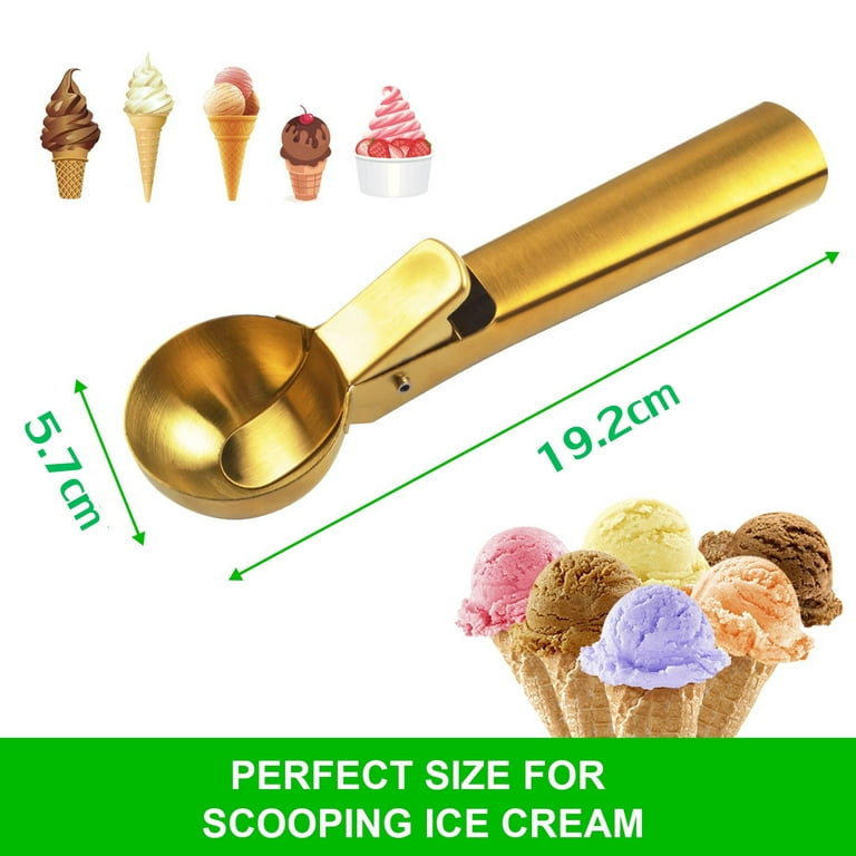 Balci Ice Cream Scoop - Heavy Duty Stainless Steel Icecream Scooper With  Non-Slip Rubber Grip - Professional Metal Ice-Cream Spade - Dishwasher Safe  –
