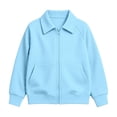 thumbnail image 5 of Edvintorg Jackets for Boys Turndown Collar Loose Casual Coat Solid Color Long Sleeve Zip up Outerwear with Pocket Boys Clothes Size 3-14, 5 of 9