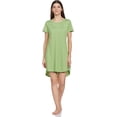 thumbnail image 4 of Stylore Nightgown for Women Soft Night Shirt Comfy Sleepwear Melange Green XL, 4 of 5