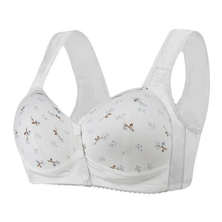 Pxiakgy Push Up Bras for Women Women Sexy Lace Front Button Shaping Cup Adjustable Shoulder Strap Large Size Underwire Bra White 4Xl