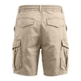 thumbnail image 6 of Mens Cargo Shorts Relaxed Lightweight Quick Dry Elastic Waist Stretch Summer Casual Camping Hiking Fishing Men's Cargo Shorts Multi Pockets Beige L, 6 of 9