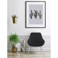 thumbnail image 3 of Bowery Hill 16" Modern Fabric and Metal Lounge Chair with 4 Metal Legs in Black, 3 of 3