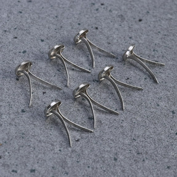 Raindrops 200pcs Paper Fasteners Electroplating Brads Round Metal Brads with Storage Box for Crafts DIY (Silver)