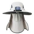 thumbnail image 4 of Daznico Hat with Fans Solar Power,Solar Fan Hat, Wide Brim Sun Hat with Solar Fan Wide Brim Solar Fan Outdoor Fishing Hat Solar USB Charging Solar Fan Hat,Hat with Solar Fans Built in,Hat with Fans, 4 of 4