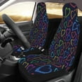 thumbnail image 3 of Haiem Colored Hearts Printed Car Seat Covers Set of 2, Universal Fit Car Seat Covers,Protective Seat Covers,Comfortable Car Seat Covers, Easy Installation Seat Covers, Vehicle Seat Covers, 3 of 9