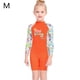 thumbnail image 2 of Buceo vela niños traje de traje de baño traje de baño niños traje de baño espalda con cremallera cremallera ropa de baño para nadar buceo snorkeling naranja m Advancent OD003662-12, 2 of 7