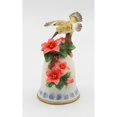 thumbnail image 2 of Ceramic Hummingbird with Azalea Flower Bell 5in Vintage, 2 of 3