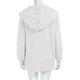 thumbnail image 5 of Womens Sherpa Jacket Hooded Fuzzy Fleece Open Front Cardigan Soft Fluffy Oversized Winter Coats with Pockets (XL, White), 5 of 5