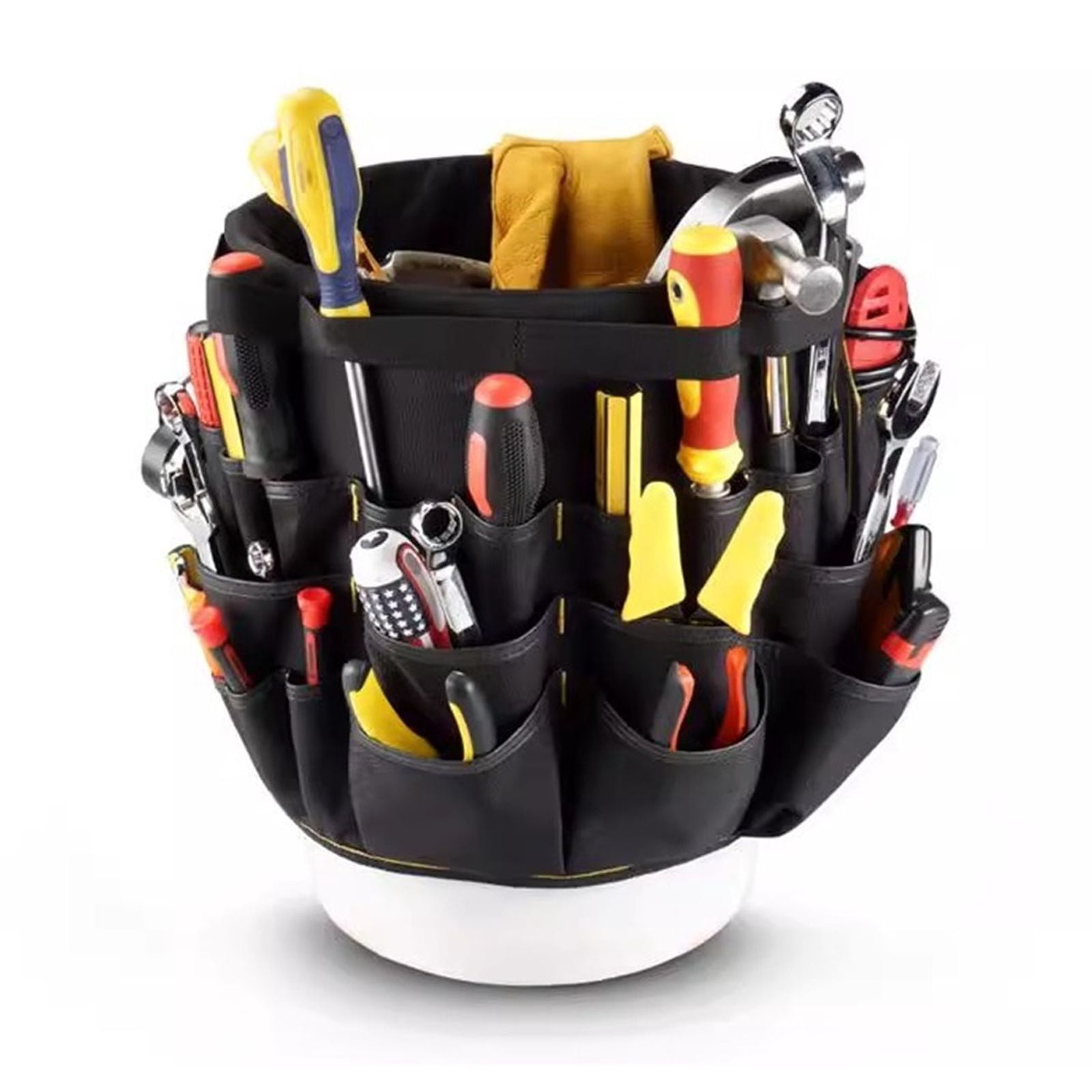 Multifunctional Tool Bucket Bag, Electrician Bag, Canvas Functional Bag, Maintenance Bag, Portable Construction Tool Kit ,Power Tools