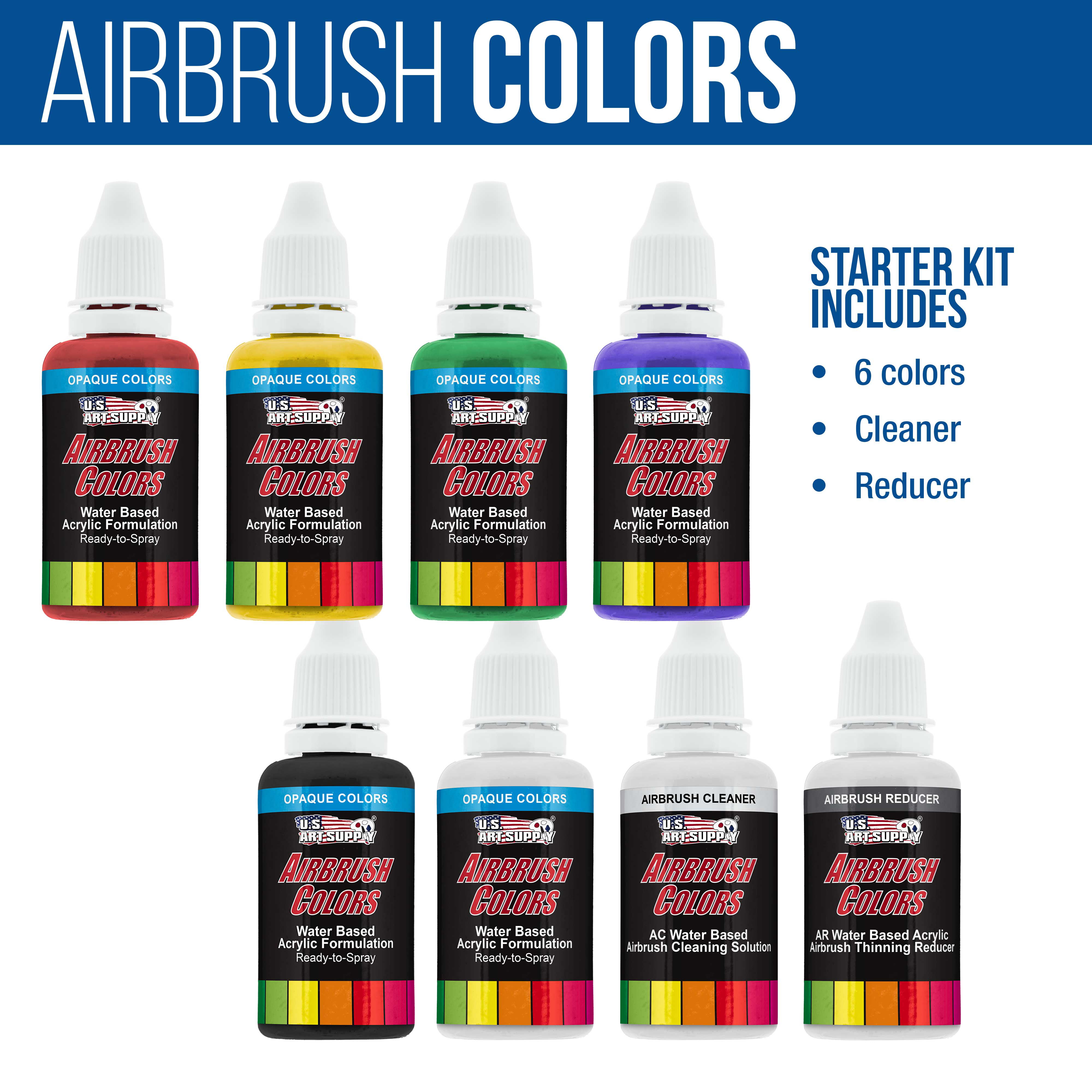 Master Gravity Airbrush Air Tank Compressor Kit with 24 Color Acrylic Paint  Set 844825082687