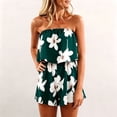 thumbnail image 2 of Shadoumai Summer Playsuits for Women Elegant Strapless Jumpsuit Ladies Wrap Waist One Piece Tube Rompers Shorts Casual Plain Slim Fit All In On Party Jumpsuits, 2 of 5