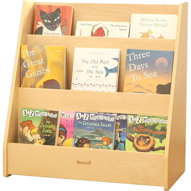 Medium Single-Sided Bookshelf Bookshelf with Storage Premium Wood Book Shelf for Rooms Magazine and Book Storage Rack Shelf for Classrooms Playrooms Nursery