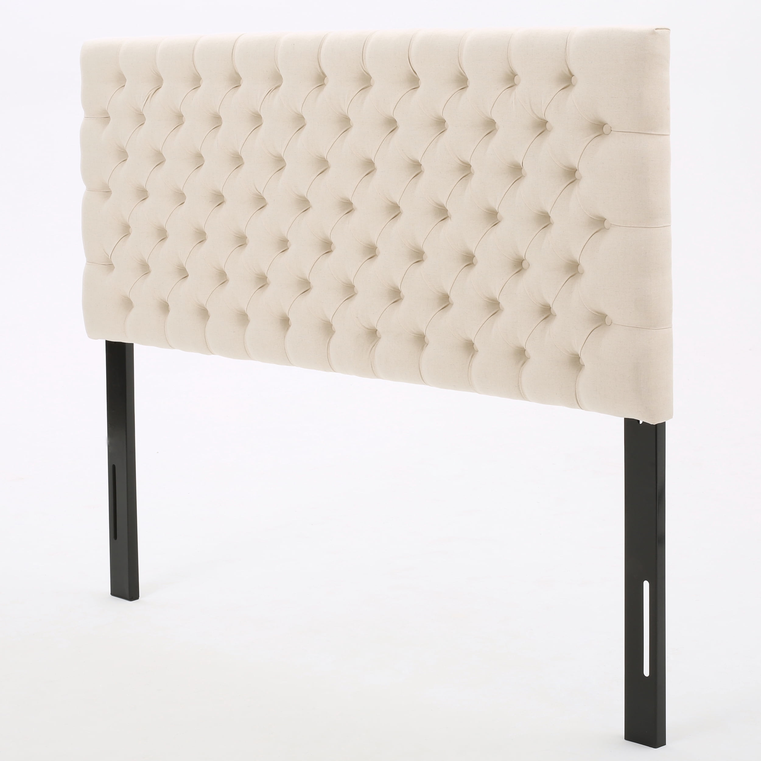 GDF Studio Jezebel Fabric Tufted Queen/Full Headboard, Beige