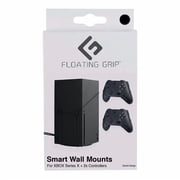 Xbox Series X Wall Mount Solution by FLOATING GRIP - Mounting Kit for Hanging & Displaying Consoles in Video Gaming Room (Bundle: Fits Xbox Series X + 2X Controllers, Black)