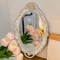thumbnail image 3 of Uuiauoio Decorative Mirror Tray, Makeup Jewelry Perfume Organizer, Vintage Oval Display and Serving Tray for Bedroom Living-Room Dresser Decor (14.9”x 9”) (Oval), 3 of 6