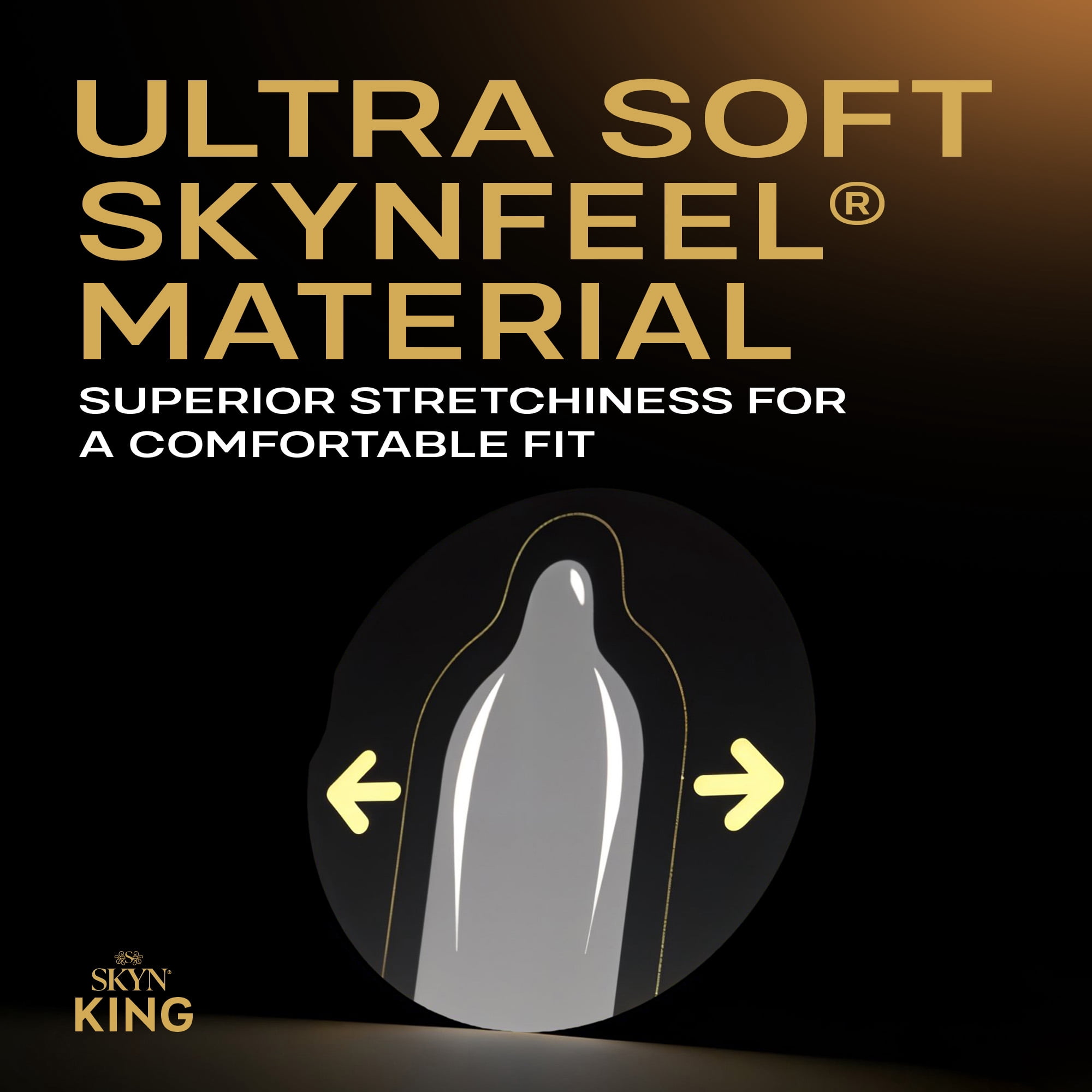 SKYN King Elite Large Extra Glide Non-Latex Condoms, 10 Count – Extra Glide for Extra Comfort