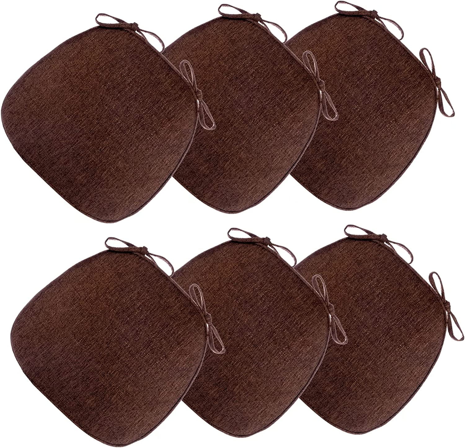 DancePeanut Set of 6 Kitchen Chair Cushions, Individual U Shaped Dining Room Chair Cushions