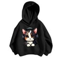 thumbnail image 2 of Bnwani Little Girls Hoodies Cotton Long Sleeve Fall Loose Sweatshirt Printed Pullover, 2 of 3